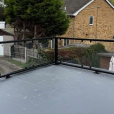 Glass Balustrade to a Flat Roof Terrace, Raked to the Roof Fall (Barnsley)